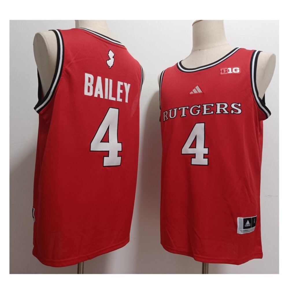 Mens Ace Bailey Stitched Red Jersey